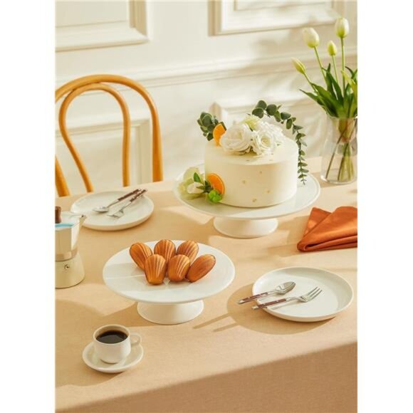 10Inch Porcelain Cake Stand,Round DessertStand,Cupcake Stand for BirthdayParties - Picture 6 of 8